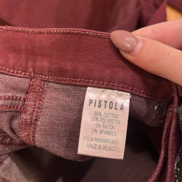 Pistola Woman’s Maroon Jeans Size 24 - Picture 6 of 6